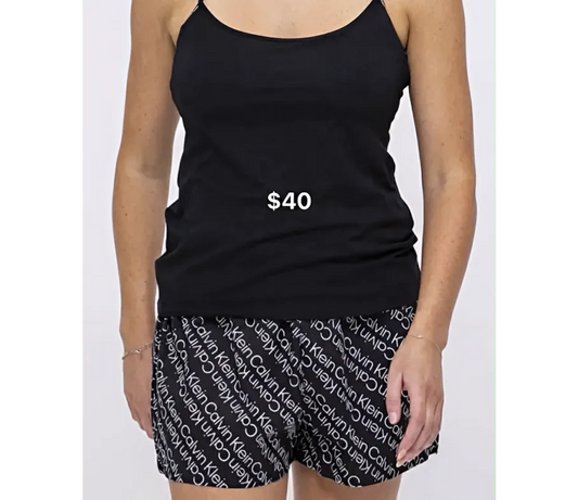 Calvin Klein Women’s Monogram Lounge Set – Camisole & Sleep Shorts